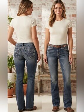 Silver Vintage Jeans Kyle Bootcut Flare Y2K Western Cowgirl Indie Sleaze 27/33
